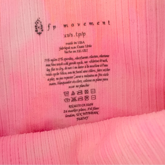 Free People Movement Good Karma Running Shorts XS/S Orange Tie Dye - Picture 3 of 4